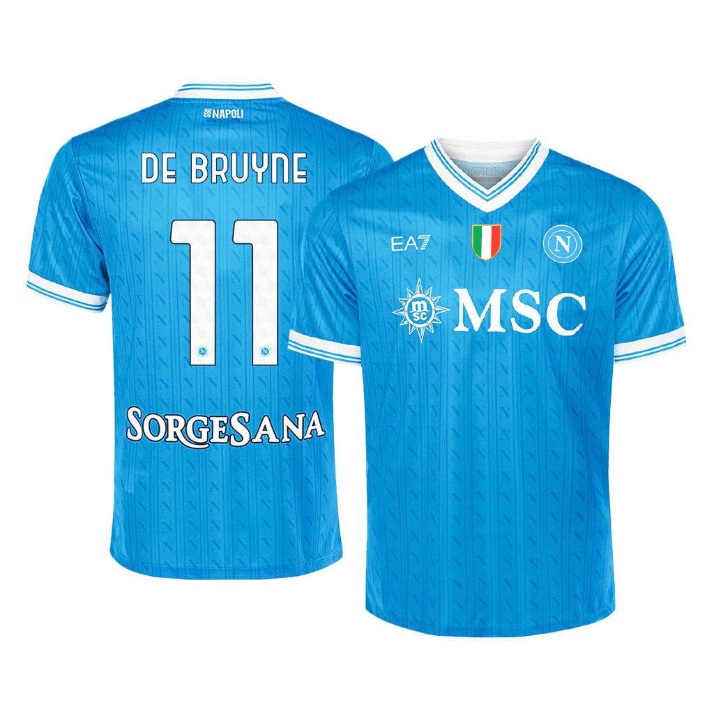 Soccer Kits DE BRUYNE #11 Napoli Home Soccer Jersey 2025/26 Blue