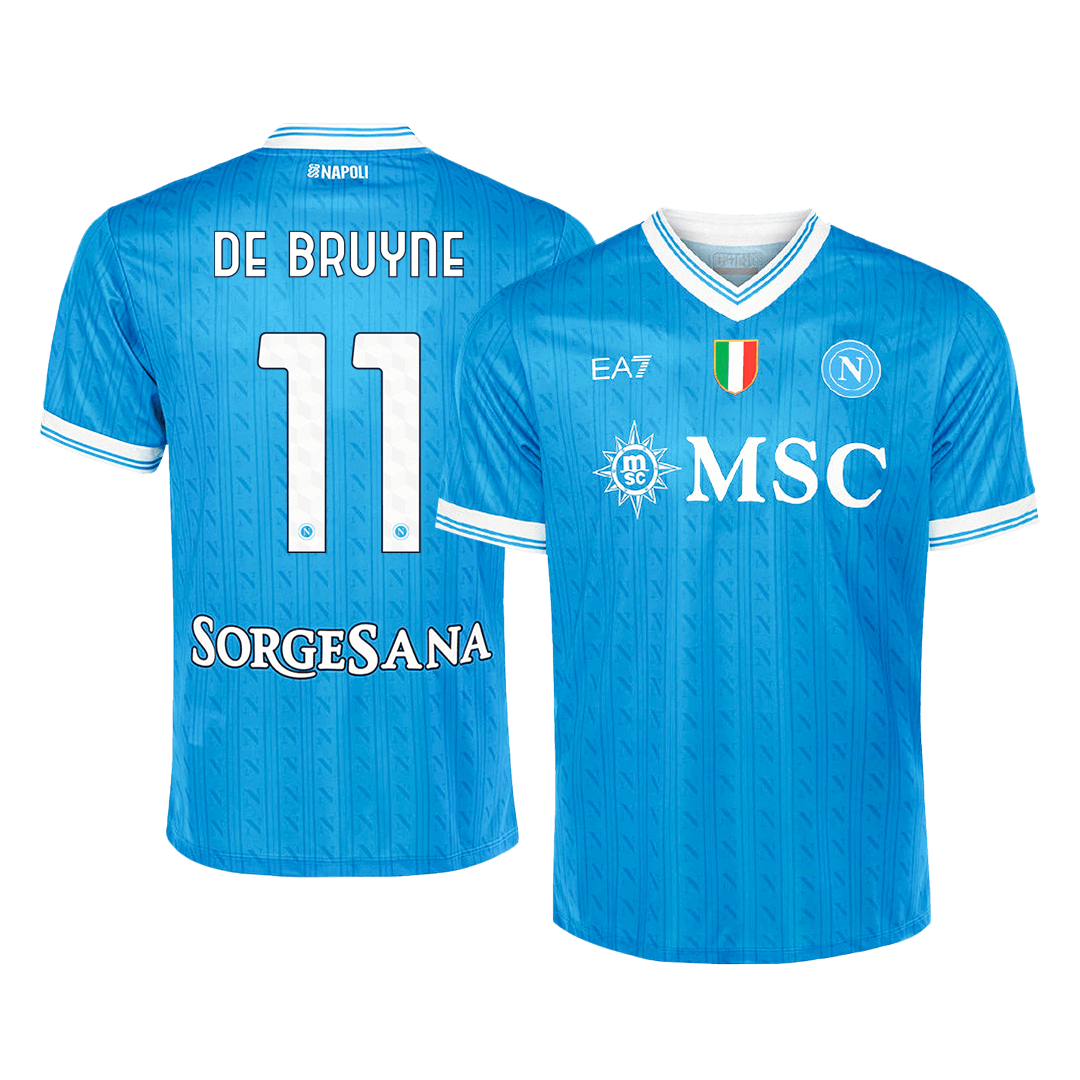 Soccer Kits DE BRUYNE #11 Napoli Home Soccer Jersey 2025/26 Blue