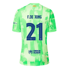 Maillot de football F.DE JONG #21 Barcelone Third Extérieur 2024/25 - UCL£¨Logo Spotify sans texte£©