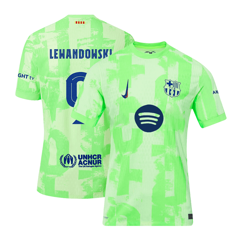 Soccer Kits Authentic LEWANDOWSKI #9 Barcelona Third Away Soccer Jersey 2024/25 - UCL£¨Spotify Logo Without Text£©