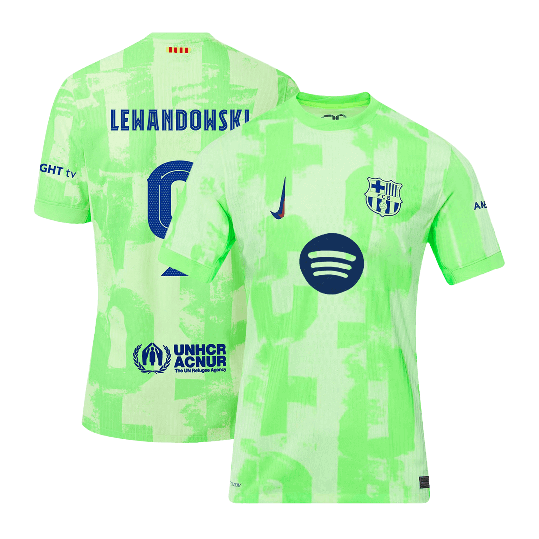 Soccer Kits Authentic LEWANDOWSKI #9 Barcelona Third Away Soccer Jersey 2024/25 - UCL£¨Spotify Logo Without Text£©