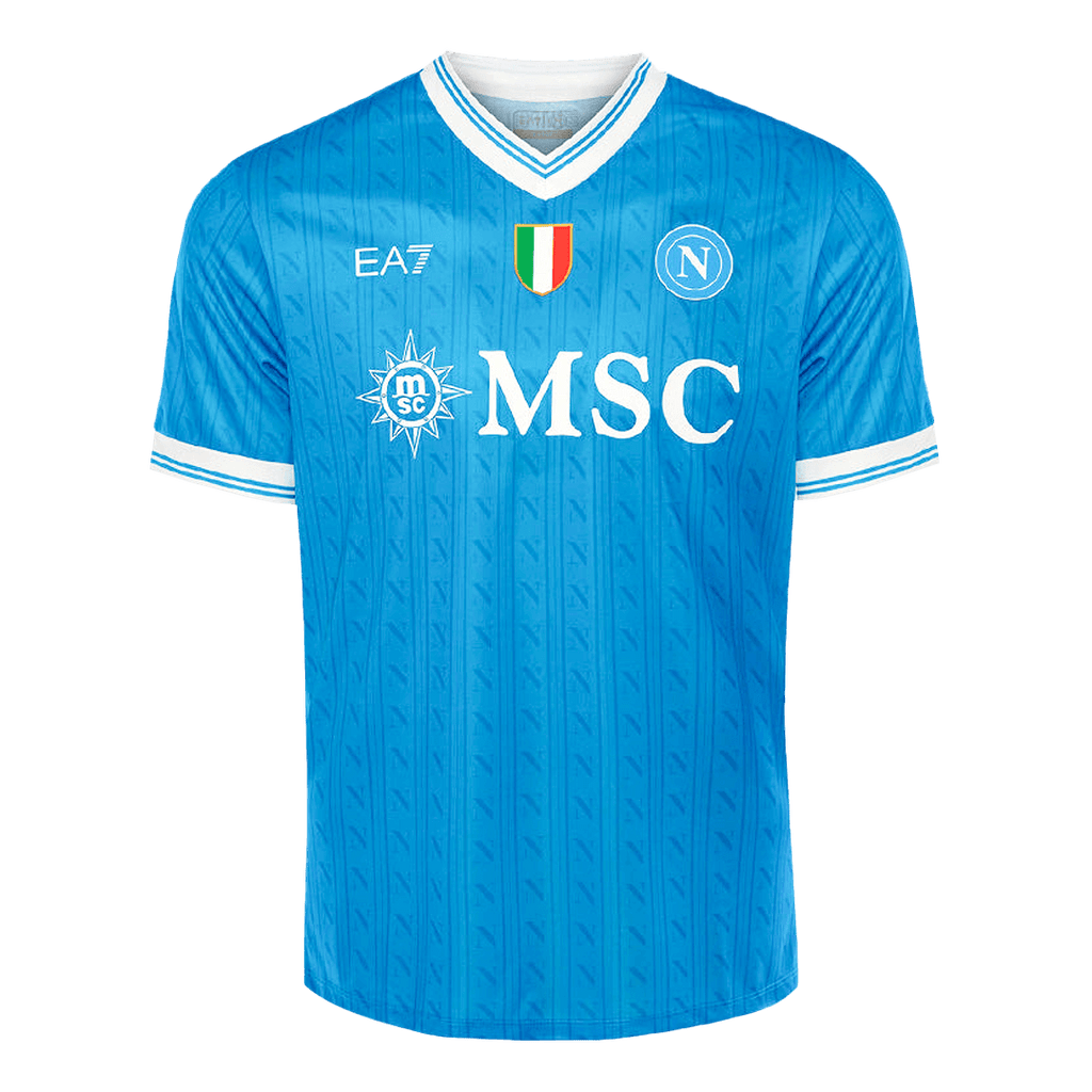 Maillot de football domicile LUKAKU #9 Napoli 2025/26 Bleu