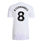 Soccer Kits B.FERNANDES #8 Manchester United Away Soccer Jersey 2025/26 White