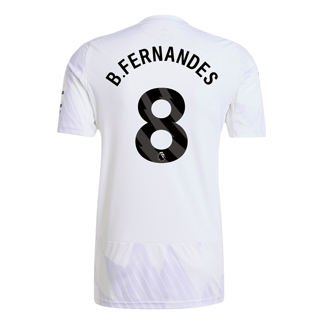 Soccer Kits B.FERNANDES #8 Manchester United Away Soccer Jersey 2025/26 White