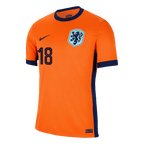 Maillot de football MALEN #18 Pays-Bas Domicile Euro 2024