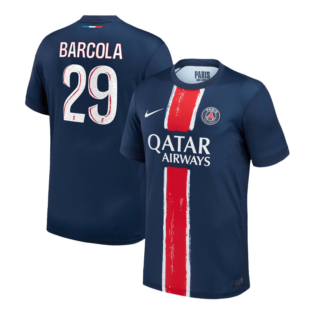 Soccer Kits BARCOLA #29 PSG Home Soccer Jersey 2024/25 Navy