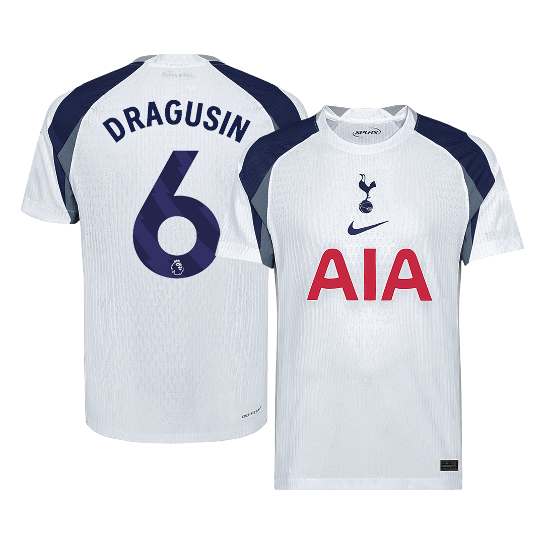 Soccer Kits Authentic DRAGUSIN #6 Tottenham Hotspur Home Soccer Jersey 2025/26 White