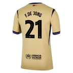 Maillot de football F.DE JONG #21 Barcelone Extérieur 2025/26 Jaune - UCL