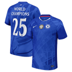 Soccer Kits Authentic WORLD CHAMPIONS #25 Chelsea Home Soccer Jersey 2025/26 Blue - with chest badge