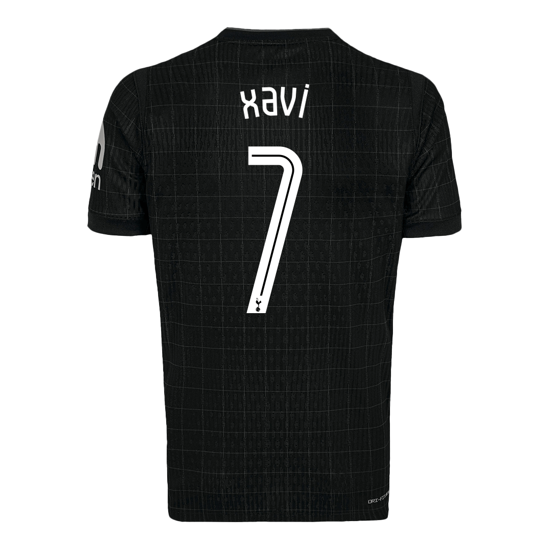 Soccer Kits XAVI #7 Tottenham Hotspur Away Soccer Jersey 2025/26 Black - UCL