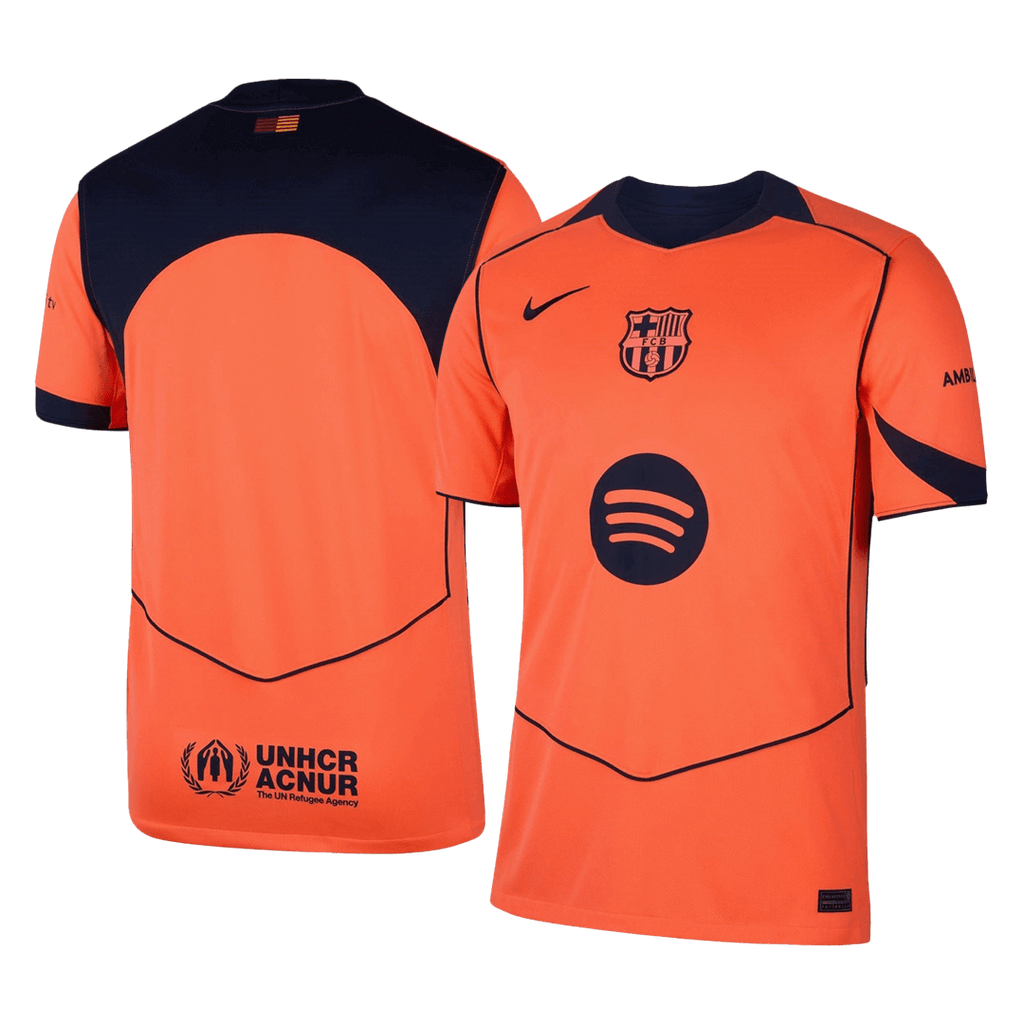Soccer Kits Barcelona Third Away Soccer Jersey 2025/26 Orange
