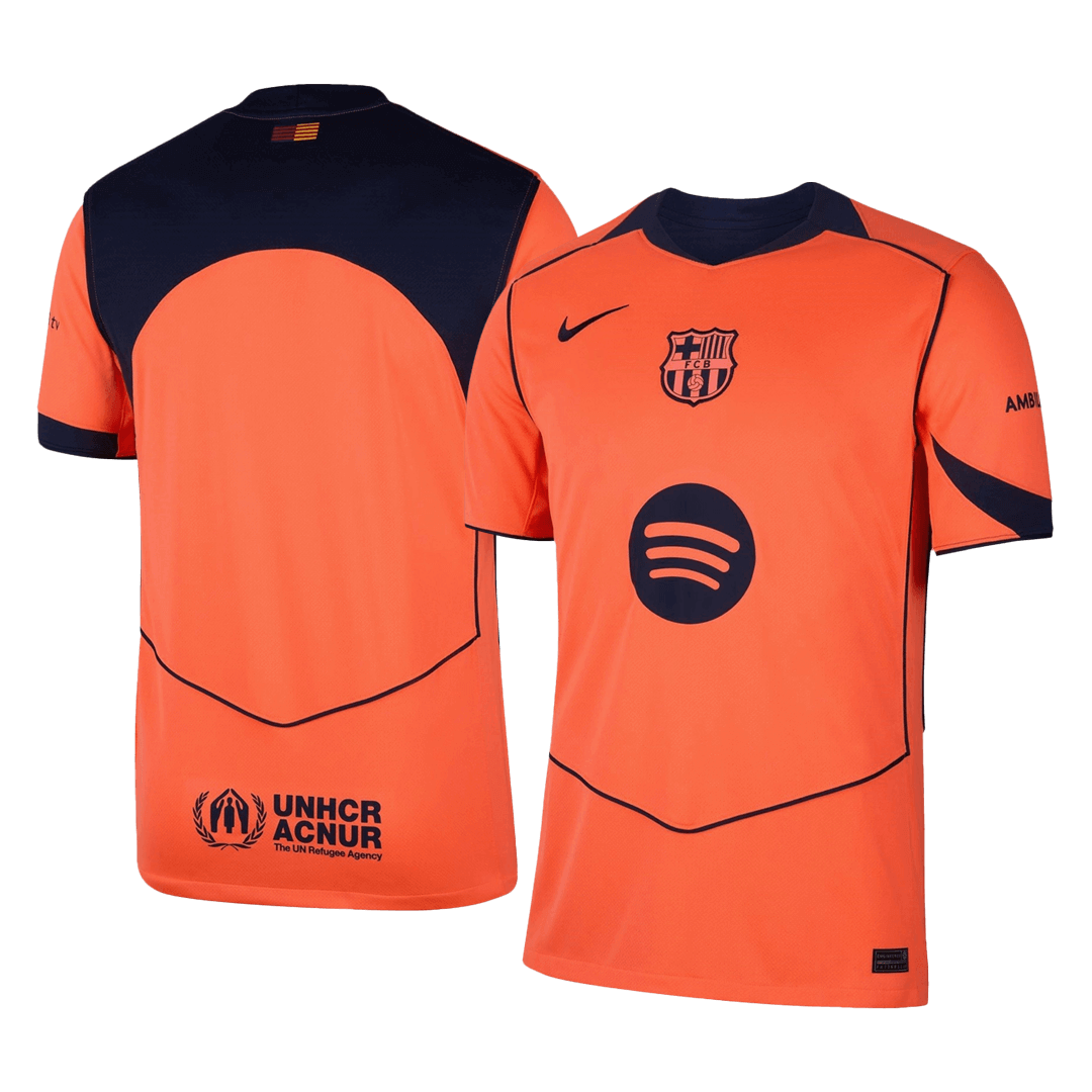 Soccer Kits Barcelona Third Away Soccer Jersey 2025/26 Orange