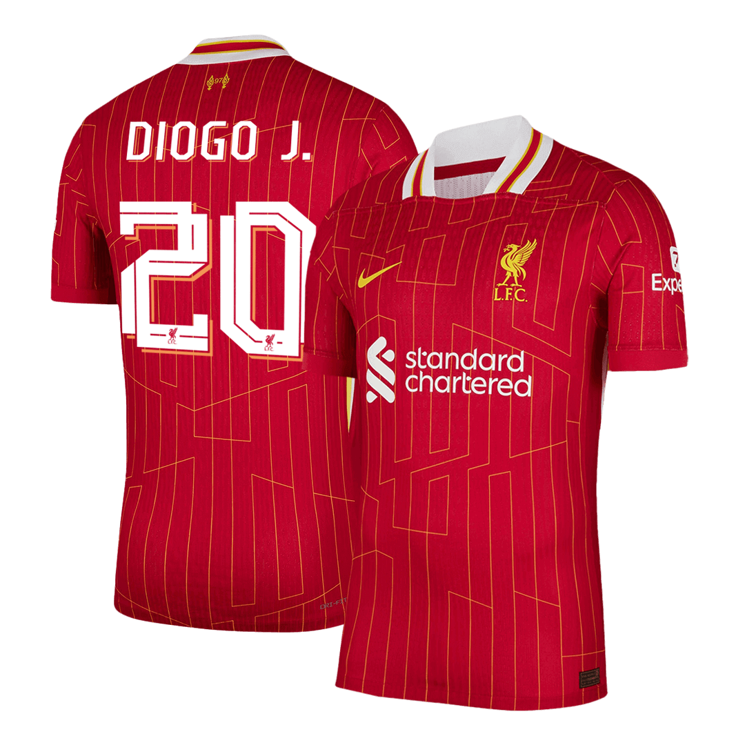 Soccer Kits Authentic  DIOGO J. #20 Liverpool Home Soccer Jersey 2024/25 Red - UCL