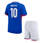 Maillot de foot domicile enfant MBAPPE #10 France (maillot + short) Euro 2024