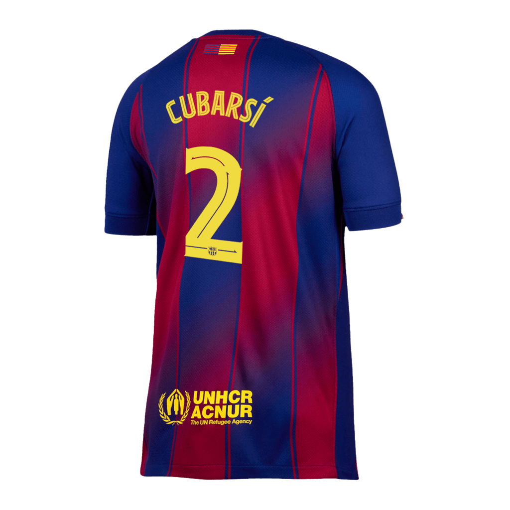 Soccer Kits CUBARSÍ #2 Barcelona Home Soccer Jersey 2025/26 Red&Blue - UCL