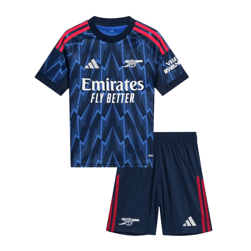 Maillot de football extérieur Arsenal pour enfant (maillot + short) 2025/26 Bleu