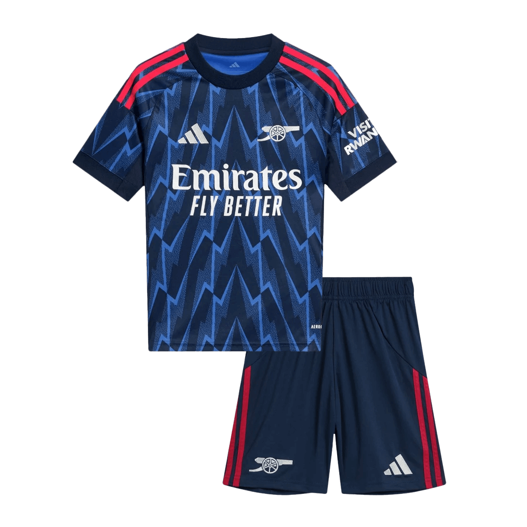 Maillot de football extérieur Arsenal pour enfant (maillot + short) 2025/26 Bleu