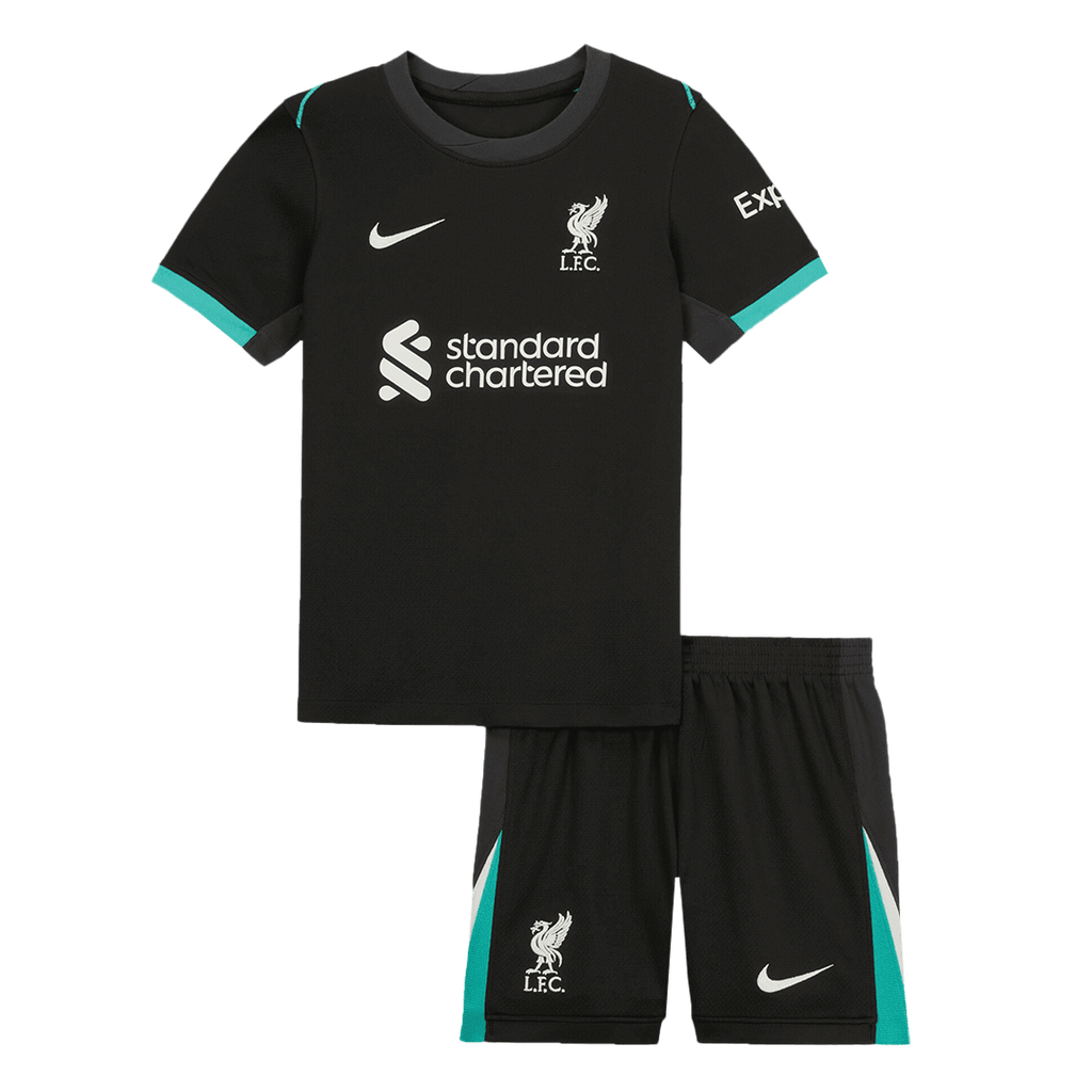 Camiseta de visitante del Liverpool para niños (camiseta y pantalón corto) 2024/25 