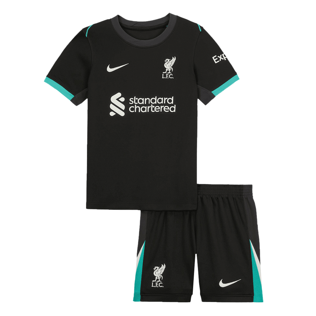 Camiseta de visitante del Liverpool para niños (camiseta y pantalón corto) 2024/25 