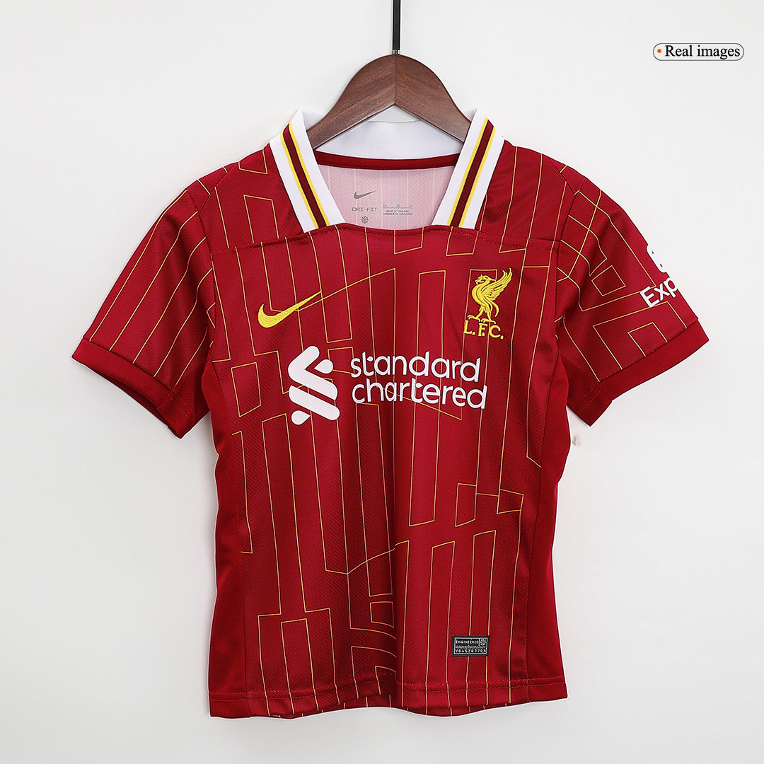 Maillots de football Liverpool Domicile Enfant Pas Cher 2024/25 (Maillot + Short + Chaussettes)