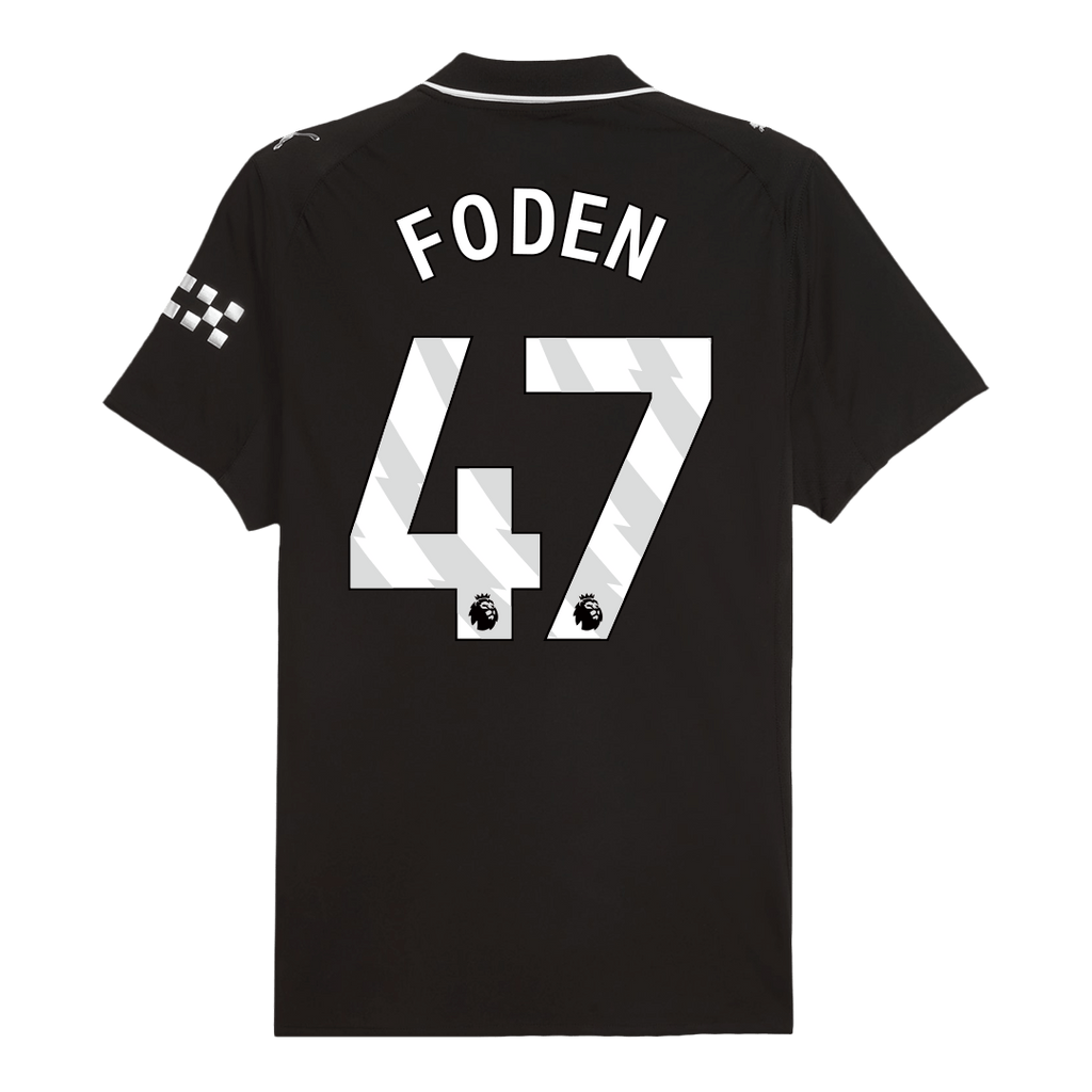 Soccer Kits Authentic FODEN #47 Manchester City Away Soccer Jersey 2025/26 Black