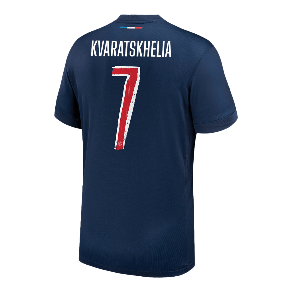 Kits de fútbol KVARATSKHELIA #7 PSG Camiseta de fútbol local 2024/25 Azul marino - UCL