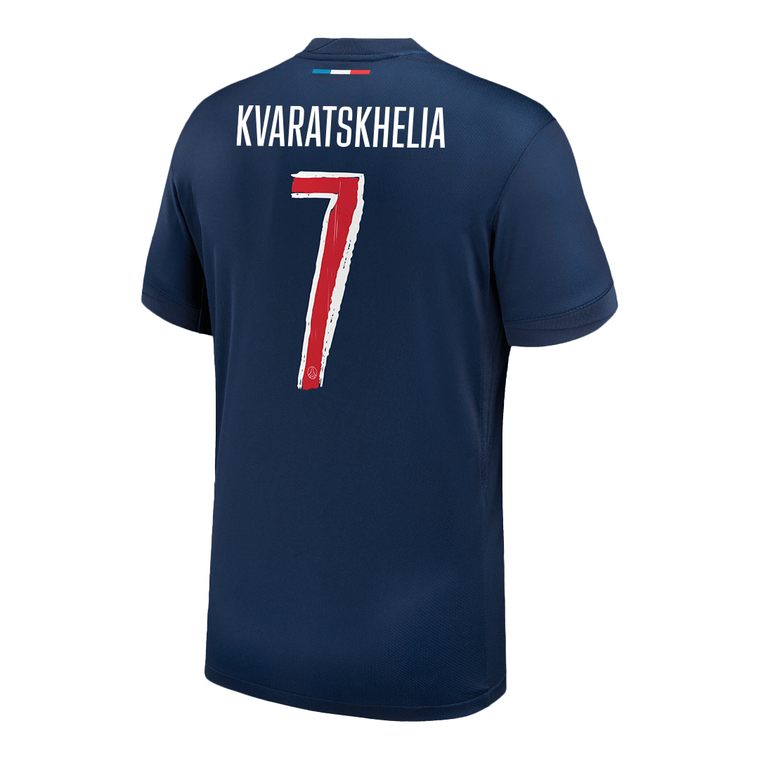 Kits de fútbol KVARATSKHELIA #7 PSG Camiseta de fútbol local 2024/25 Azul marino - UCL