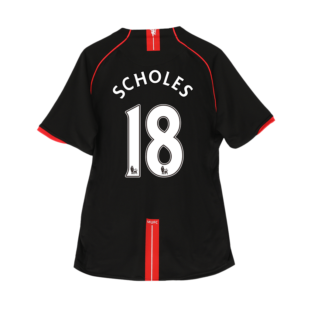 Camiseta de fútbol retro Scholes #18 2007/08 Manchester United Visitante