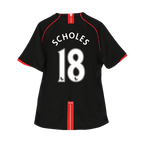 Camiseta de fútbol retro Scholes #18 2007/08 Manchester United Visitante