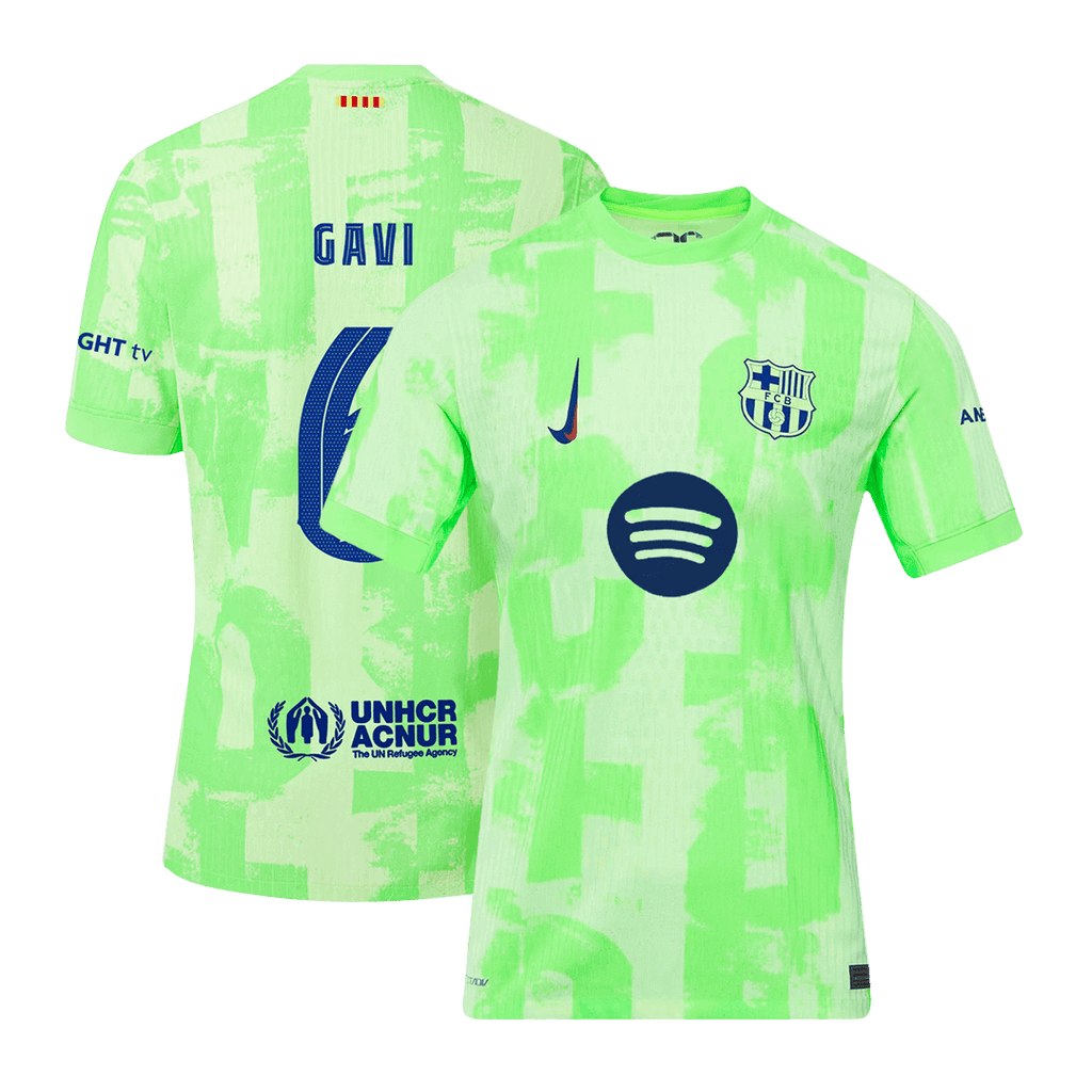 Soccer Kits Authentic GAVI #6 Barcelona Third Away Soccer Jersey 2024/25  - UCL£¨Spotify Logo Without Text£©