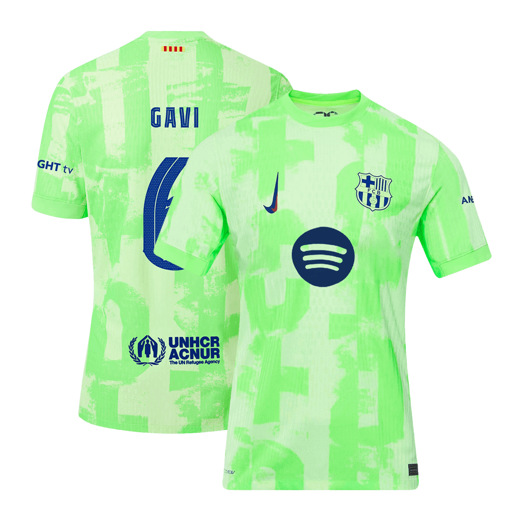 Soccer Kits Authentic GAVI #6 Barcelona Third Away Soccer Jersey 2024/25  - UCL£¨Spotify Logo Without Text£©