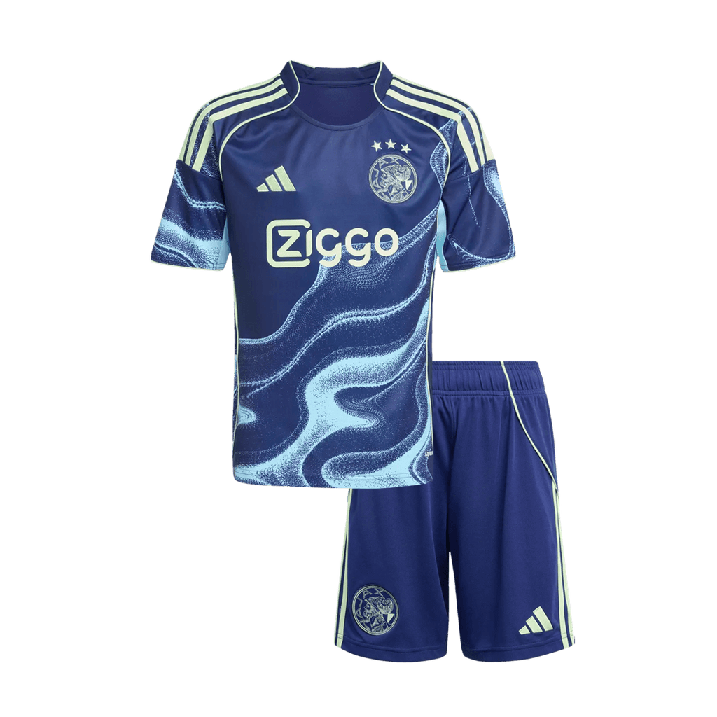 Camiseta de visitante del Ajax para niños (camiseta y pantalón corto) 2025/26, azul marino