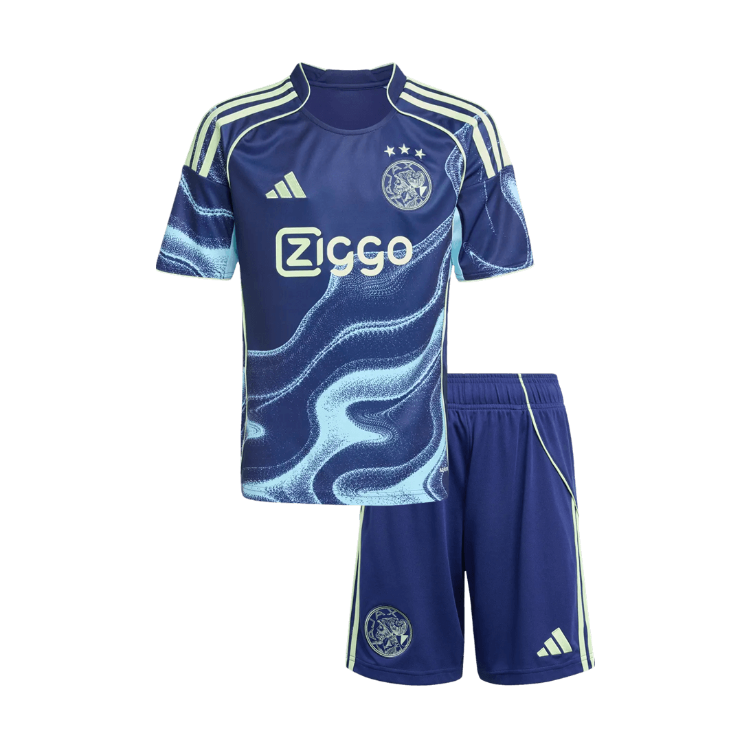 Maillot de football extérieur Ajax pour enfant (maillot + short) 2025/26 Bleu marine