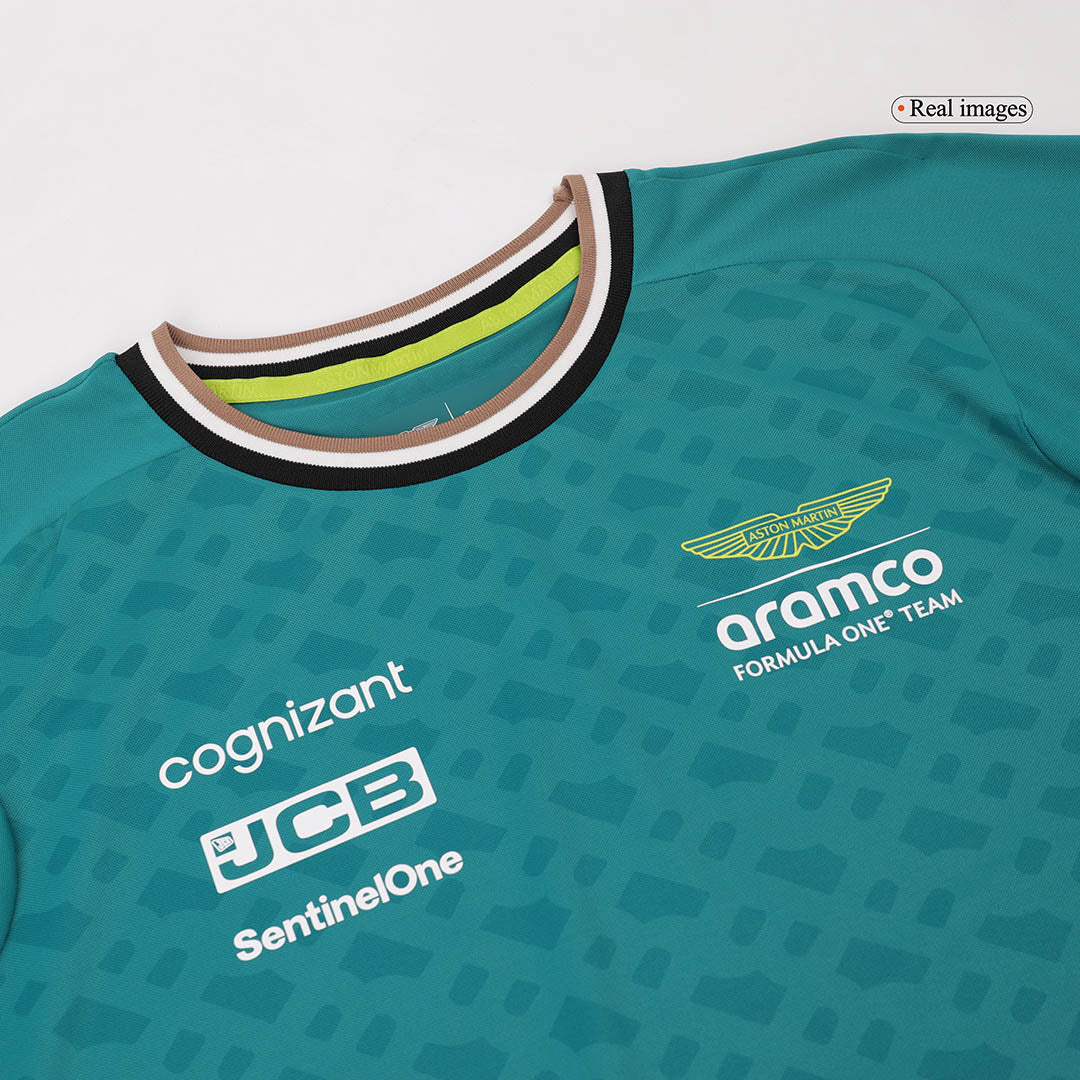 Soccer Kits Aston Martin Aramco Cognizant F1 Racing Team Fernando Alonso Driver T-Shirt 2024
