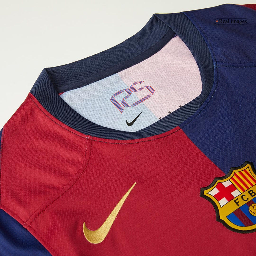 Soccer Kits Barcelona Home Soccer Jersey 2024/25 - Spotify Logo Without Text