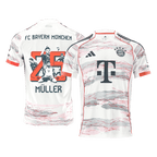 Maillot de football MÜLLER Special #25 Bayern Munich Extérieur 2025/26 Blanc