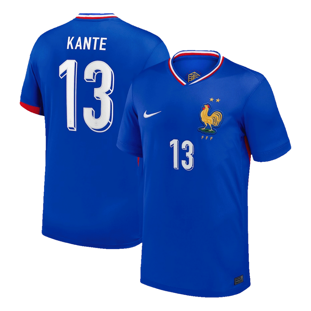 Maillot de foot domicile France KANTE #13 Euro 2024 
