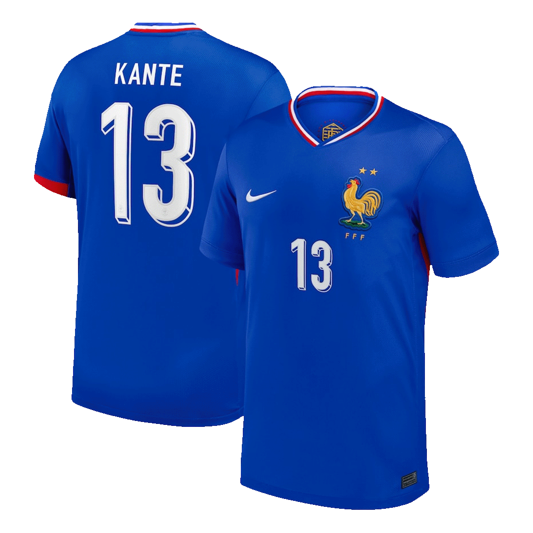 Maillot de foot domicile France KANTE #13 Euro 2024 