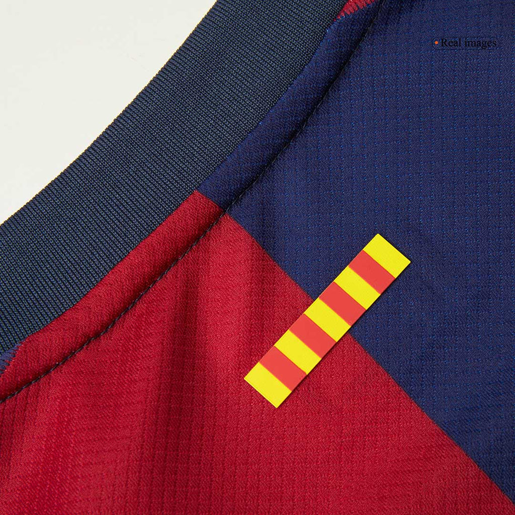 Camiseta de fútbol local RAPHINHA #11 del Barcelona 2024/25, roja y azul - UCL