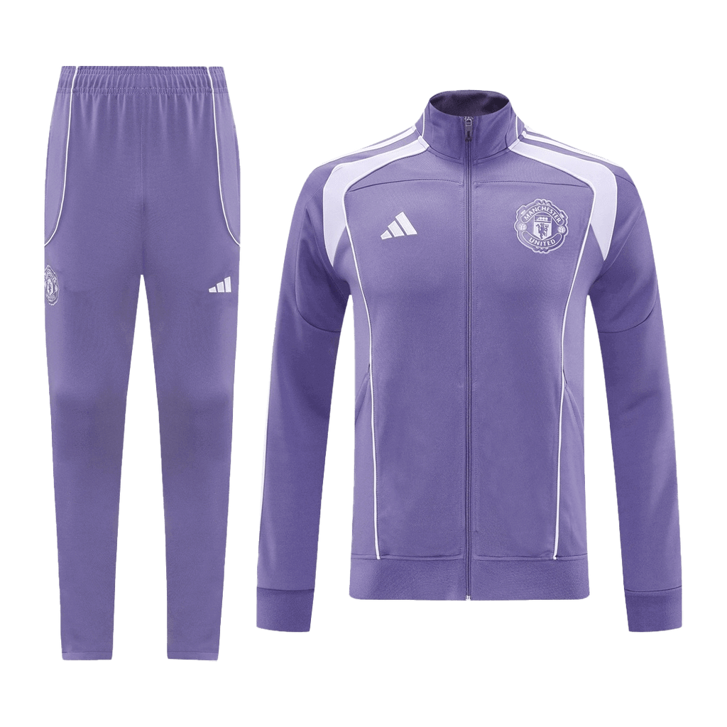 Soccer Kits 25/26 Manchester United Training Jacket Kit(Jacket+Pants) Purple