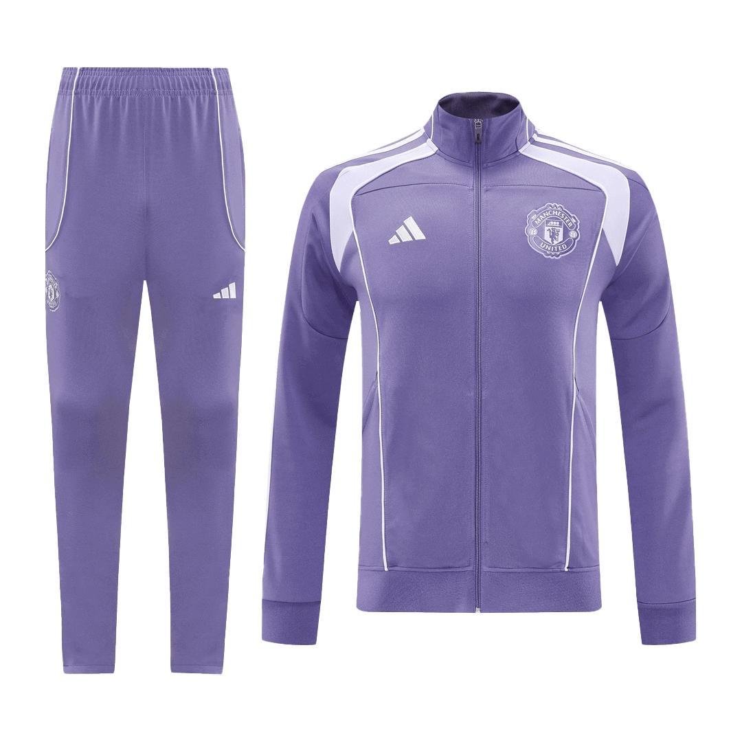 Soccer Kits 25/26 Manchester United Training Jacket Kit(Jacket+Pants) Purple