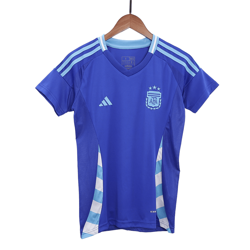 Camiseta de fútbol de visitante de Argentina para mujer Copa América 2024