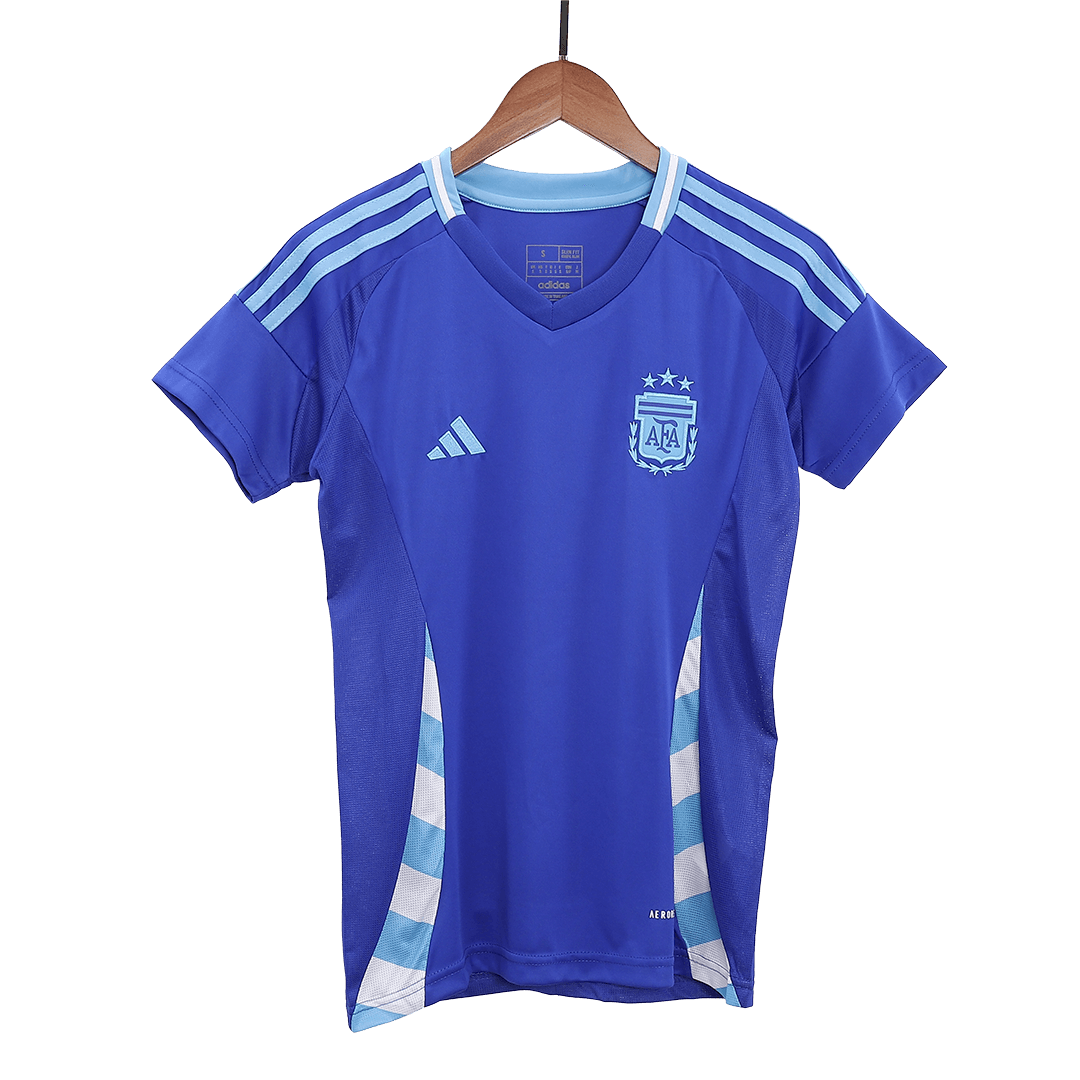 Camiseta de fútbol de visitante de Argentina para mujer Copa América 2024