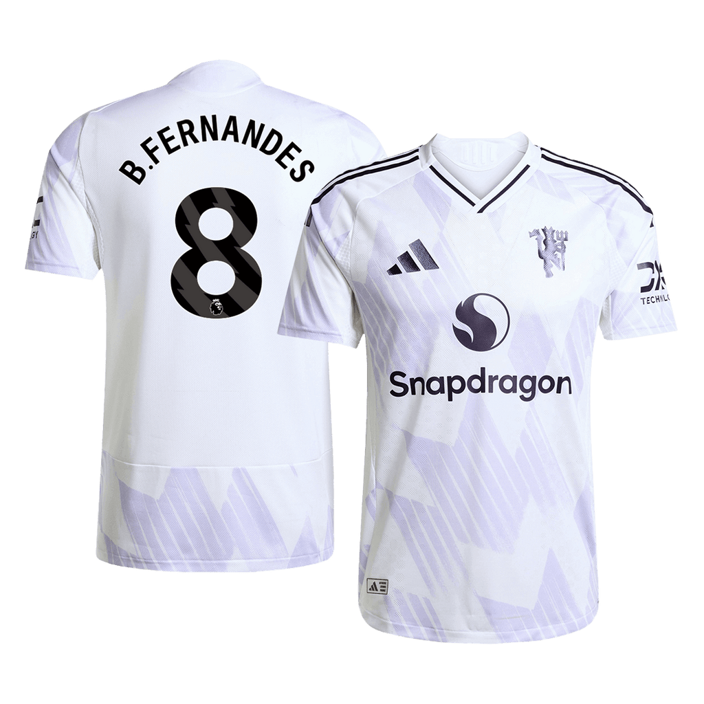 Soccer Kits Authentic B.FERNANDES #8 Manchester United Away Soccer Jersey 2025/26 White