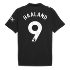 Maillot de football extérieur HAALAND #9 Manchester City 2025/26 Noir