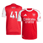 Soccer Kits Authentic RICE #41 Arsenal Home Soccer Jersey 2025/26 Red