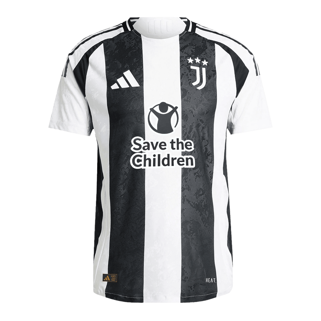Soccer Kits Authentic YILDIZ #10 Juventus Home Soccer Jersey 2024/25 - Save The Children Sponsor