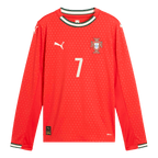 Kits de fútbol RONALDO #7 Portugal Home Camiseta de fútbol de manga larga 2025 Rojo