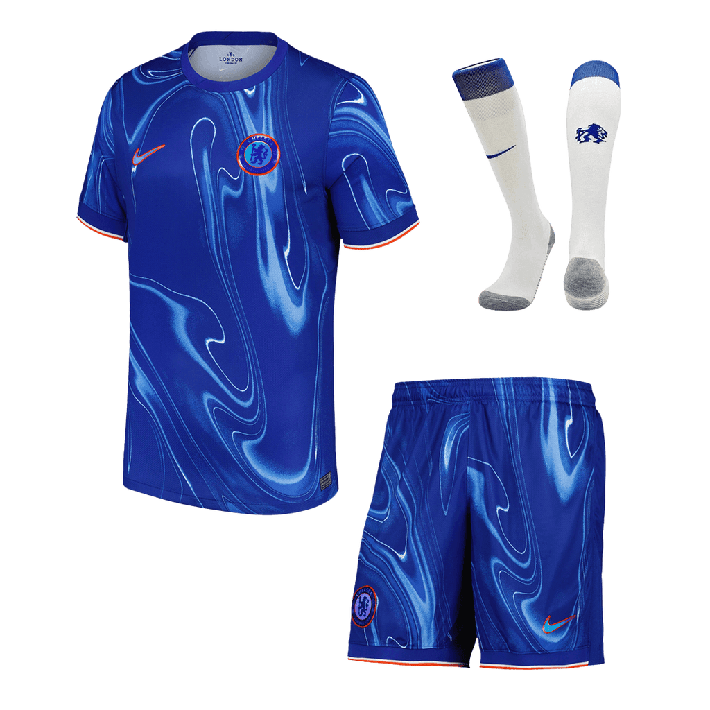 Maillot de football domicile Chelsea pour homme (maillot, short et chaussettes) 2024/25