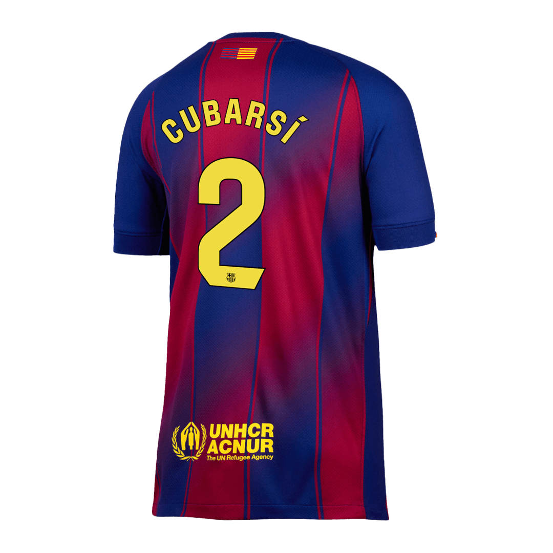 Soccer Kits CUBARSÍ #2 Barcelona Home Soccer Jersey 2025/26 Red&Blue
